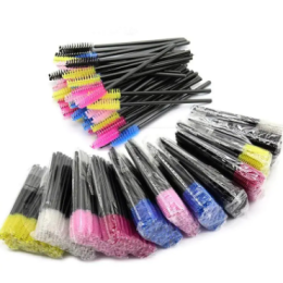 Disposable eyebrow brushes colored