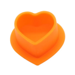 Silicone caps Heart Orange