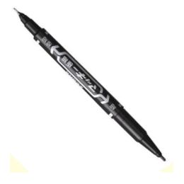 Permanent marker double-sided