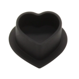 Silicone caps Heart Black
