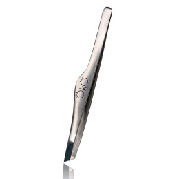 Beveled eyebrow tweezers (hand sharpened) OKO 01
