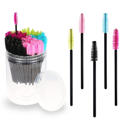 Disposable eyebrow brushes in a tube 100 pcs colored