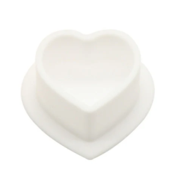 Silicone caps Heart White
