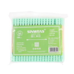 Cotton swabs colored