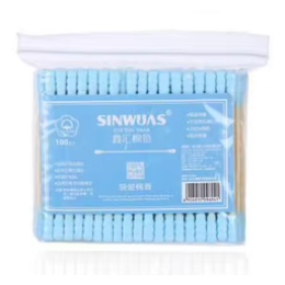 Cotton swabs colored